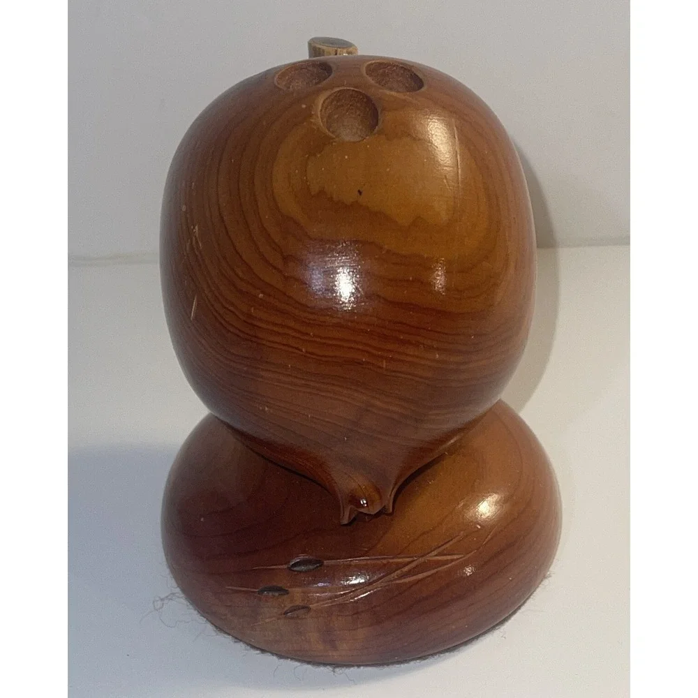 Walnut Wood Apple Pen Holder - Original Walnut Bowl Factory Store - Teacher Gift